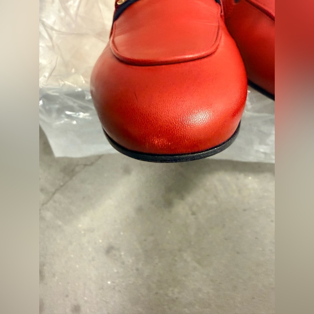 Gucci Red Leather Slip-Ons - Picture 14 of 14